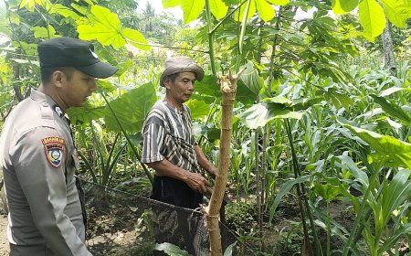 Polisi Ikut Jaga Lahan Pertanian Warga agar Tetap Produktif